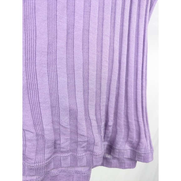 Vince 100% Cotton Ribbed Tank Top Lavender Purple L Sleeveless Layering Luxury - Picture 8 of 10